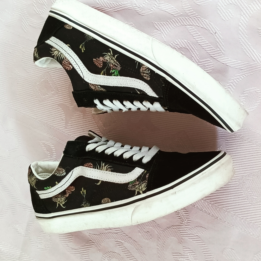 VANS Old Skool Desert Snake Canvas & Suede Athletic Shoes Women's 9 Black - Picture 11 of 16